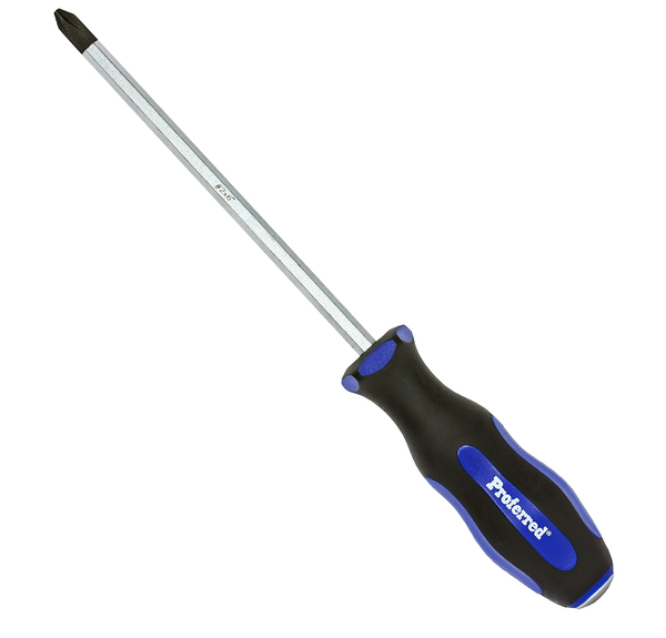 T26013 PROFERRED GO-THRU SCREWDRIVER - No. 2 (Phillips)x6" Blue PP & Black TPV Handle