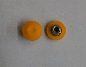 CF-449219340-14 5/16-18X1/2 POLY-SEAL BARB T-NUT ENCAP HERTZ YELLOW /ENCAPSULATED