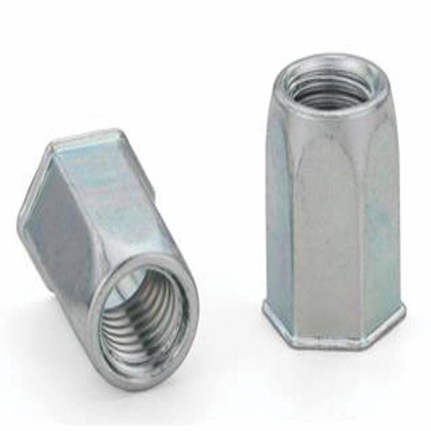TU-SM10HSKO35ZT, Metric Rivetnut Insert, (0.70 - 3.51mm Grip Range) Full Hex Body, Low Profile Hea
