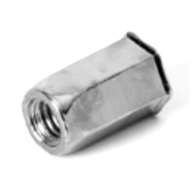 TU-SM10HUKO35ZT, Rivetnut Insert, TU-SM10HUKO35 (0.79-3.51mm Grip) Full-Hex Body, Low Profile Head