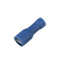 Vinyl Push-On Terminal, Female, Fully-Insulated, .250&quot;, Blue, 16-14 Ga (100 MIN)