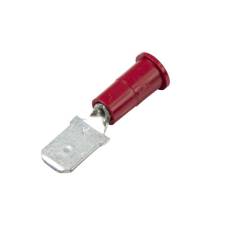 Vinyl Push-On Terminal, Funnel Entry, Male, .250&quot;, Red, 22-18 Ga (100 MIN)