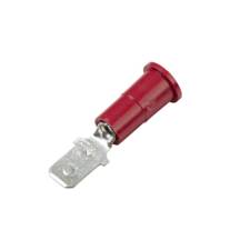 Vinyl Push-On Terminal, Funnel Entry, Male, .187&quot;, Red, 22-18 Ga (100 MIN)