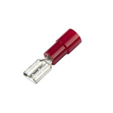 Vinyl Push-On Terminal, Funnel Entry, Female, .187&quot;, Red, 22-18 Ga (100 MIN)