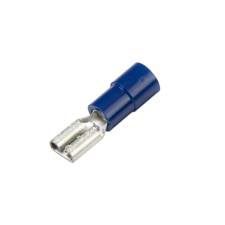 Vinyl Push-On Terminal, Funnel Entry, Female, .187&quot;, Blue, 16-14 Ga (100 MIN)