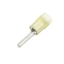Nylon &amp; Brass Sleeve Pin Terminal, .110&quot;, Yellow, 12-10 Ga (100 MIN)