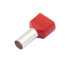 CF-7208142 Twin Insulated Wire Ferrule, Brown, 2x8 Ga (2x10mm sq), 0.551" (14mm) Pin Length (100 MIN)