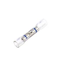 Clear-View Heat Shrink &amp; Crimp Butt Connector, Blue Stripe, 16-14 Ga (10 MIN)