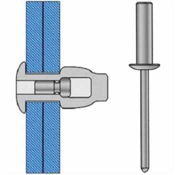 Marson Klik-Fast Closed End AC4-2CLD-500 Closed End Blind Rivet; 1/8 Inch (0.125 Inch), (0.092 - 0