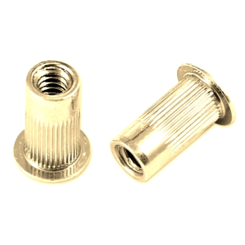 Marson MLR Series M47310 &quot;L&quot; Style Round Body Splined Rivetnut Insert; #6-32 UNC-2B, (0.020 - 0.08