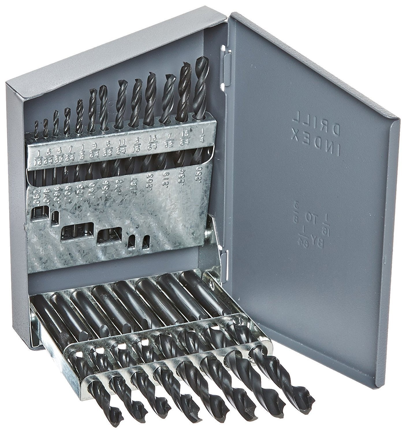 21 HSS Left Hand Jobber Length Drill Bit Set, 1/16" - 3/8"