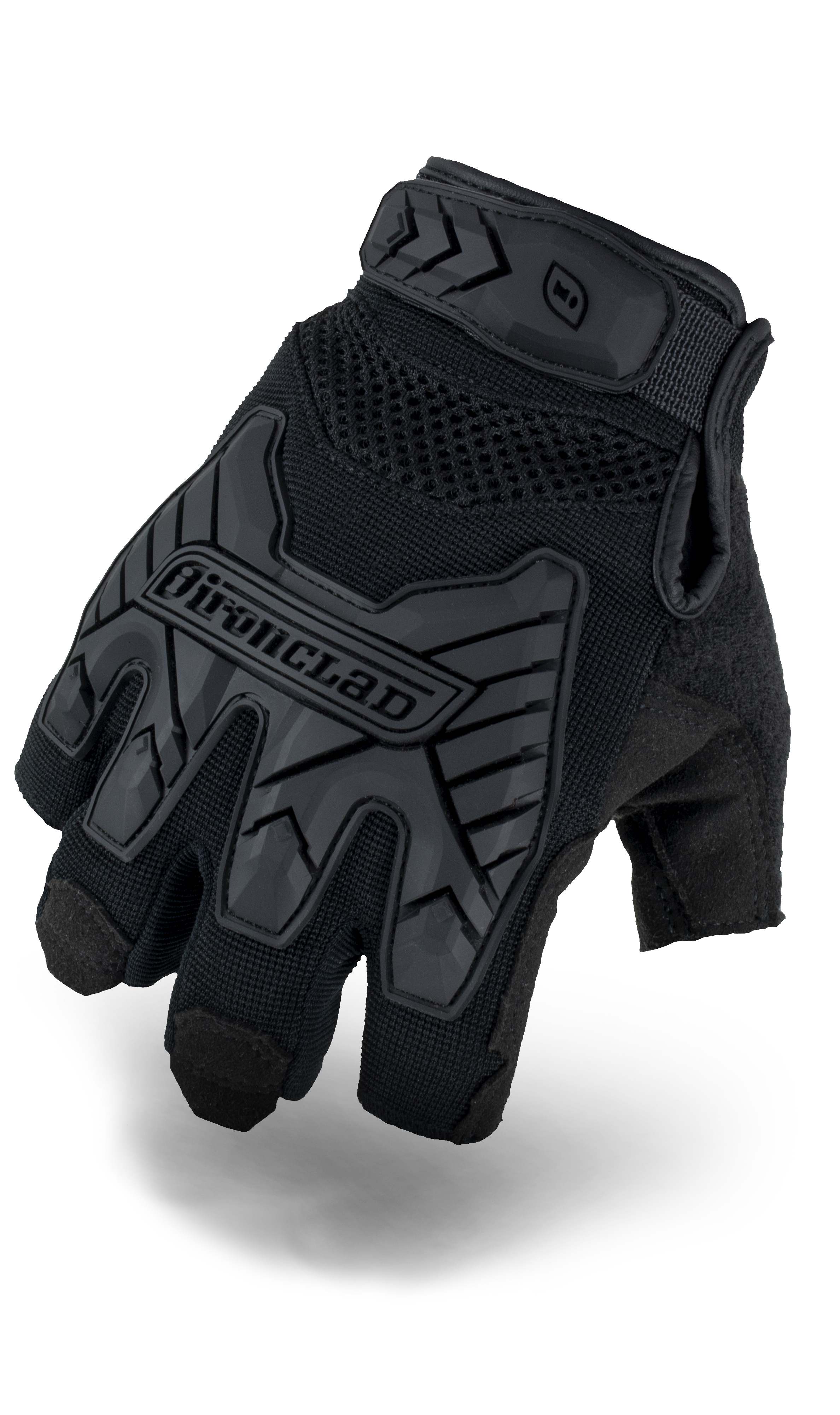 TACTICAL FINGERLESS IMPACT GLOVE BLACK