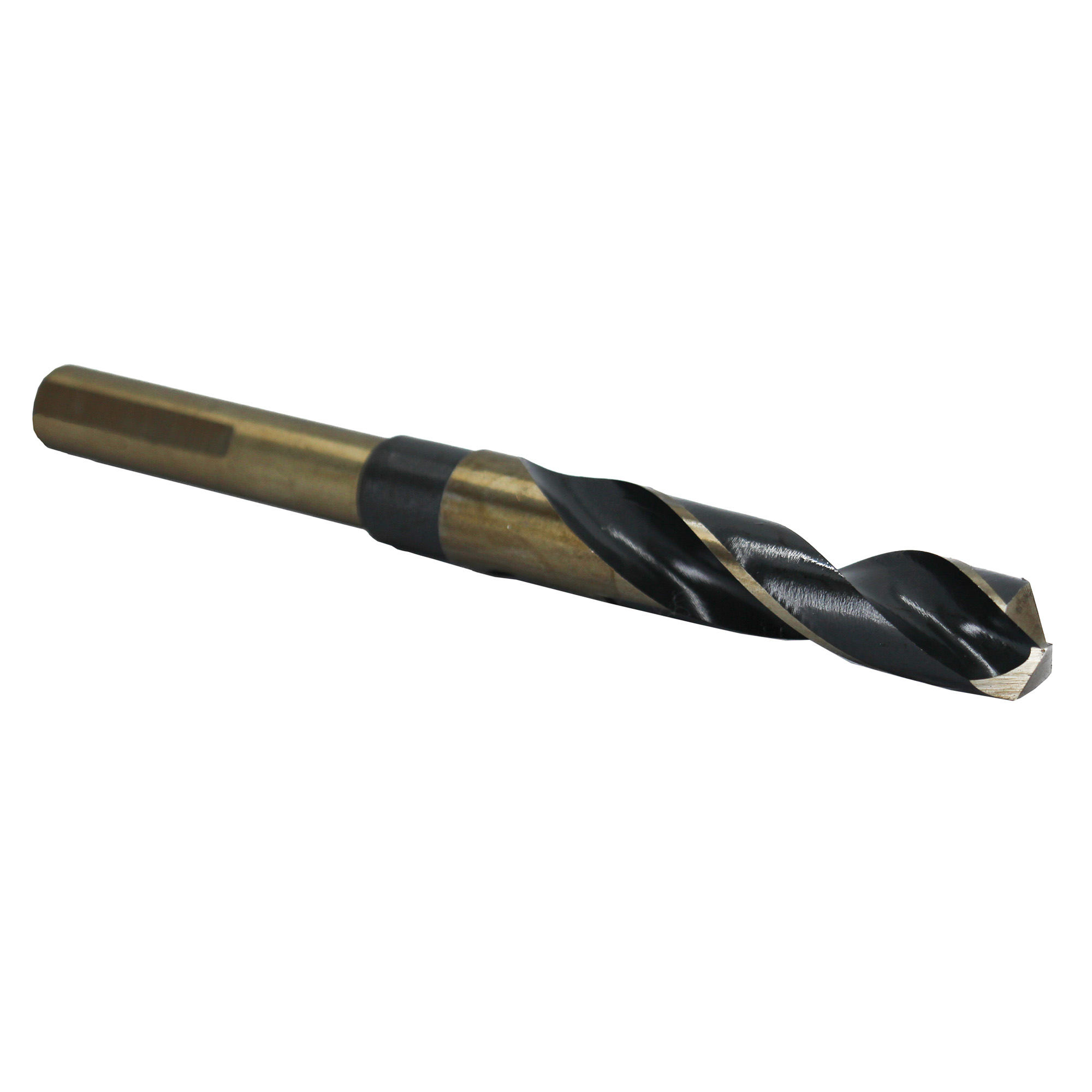 11/16" HSS Black &amp; Gold Drill Bit with Reduced 1/2" 3-Flat Shank, Contractor Series