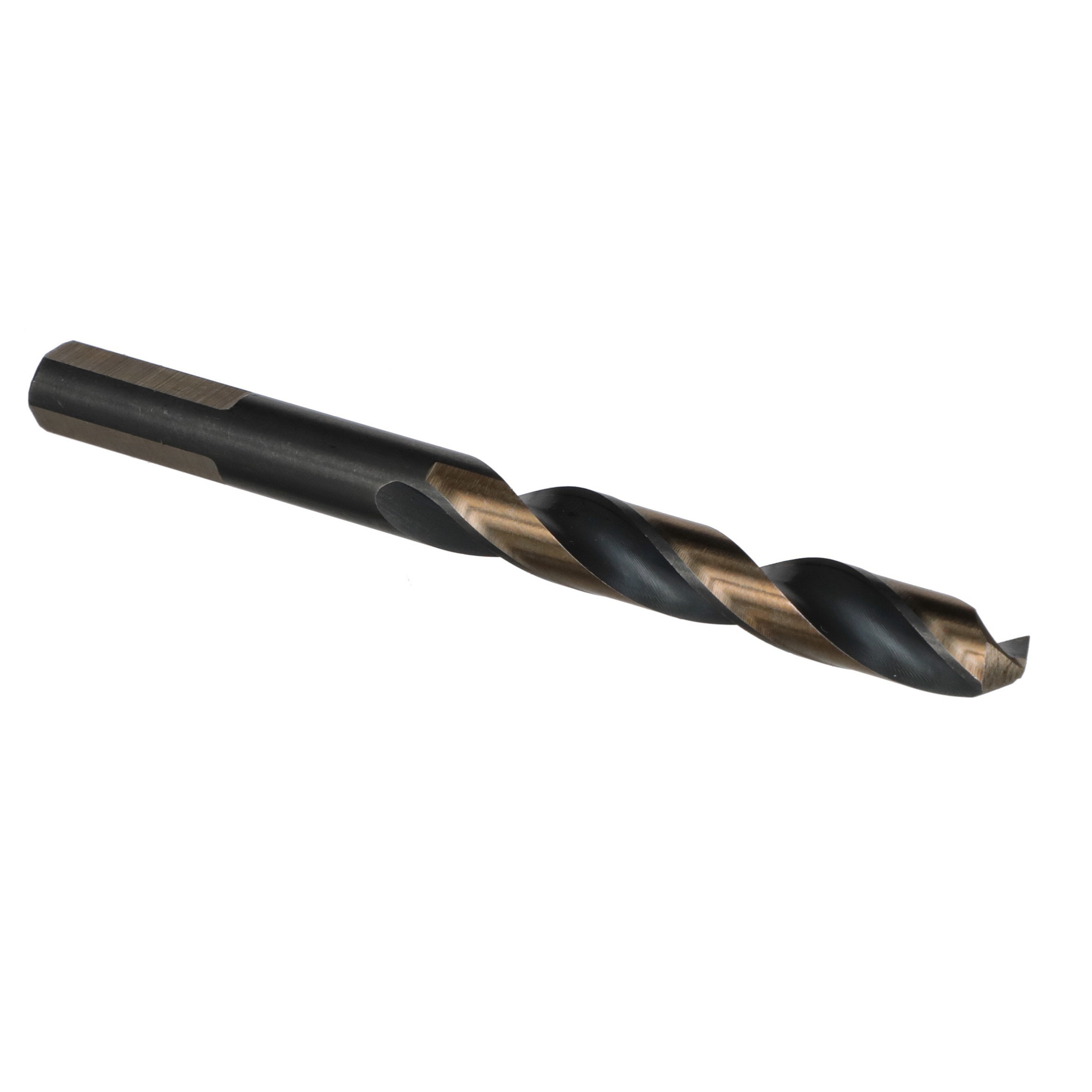 1/2&quot; HSS Black &amp; Gold KFD Split Point Mechanics Length Drill Bit with 3-Flat Shank