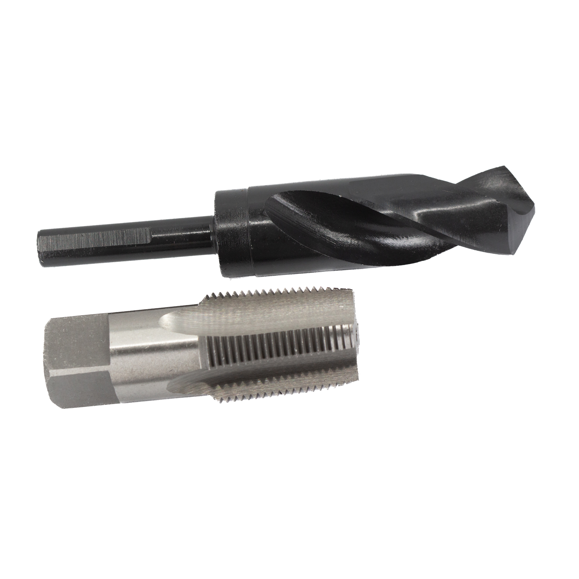 1&quot; Carbon Steel NPT Pipe Tap and 1-5/32&quot; HSS Drill Bit Kit