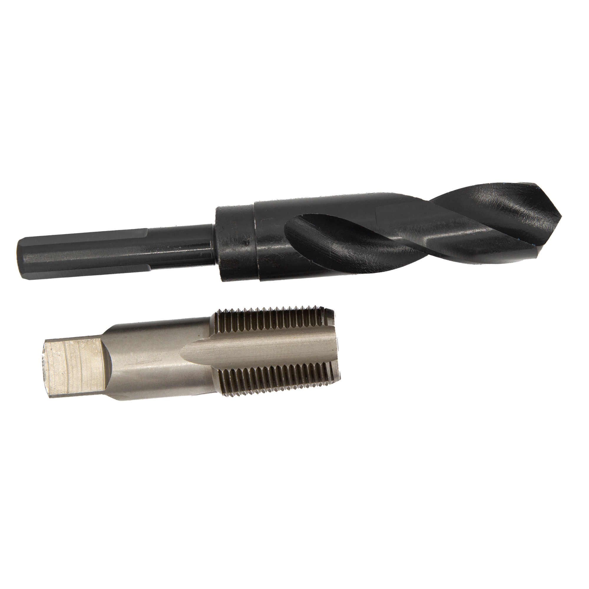 3/4&quot; Carbon Steel NPT Pipe Tap and 59/64&quot; HSS Drill Bit Kit