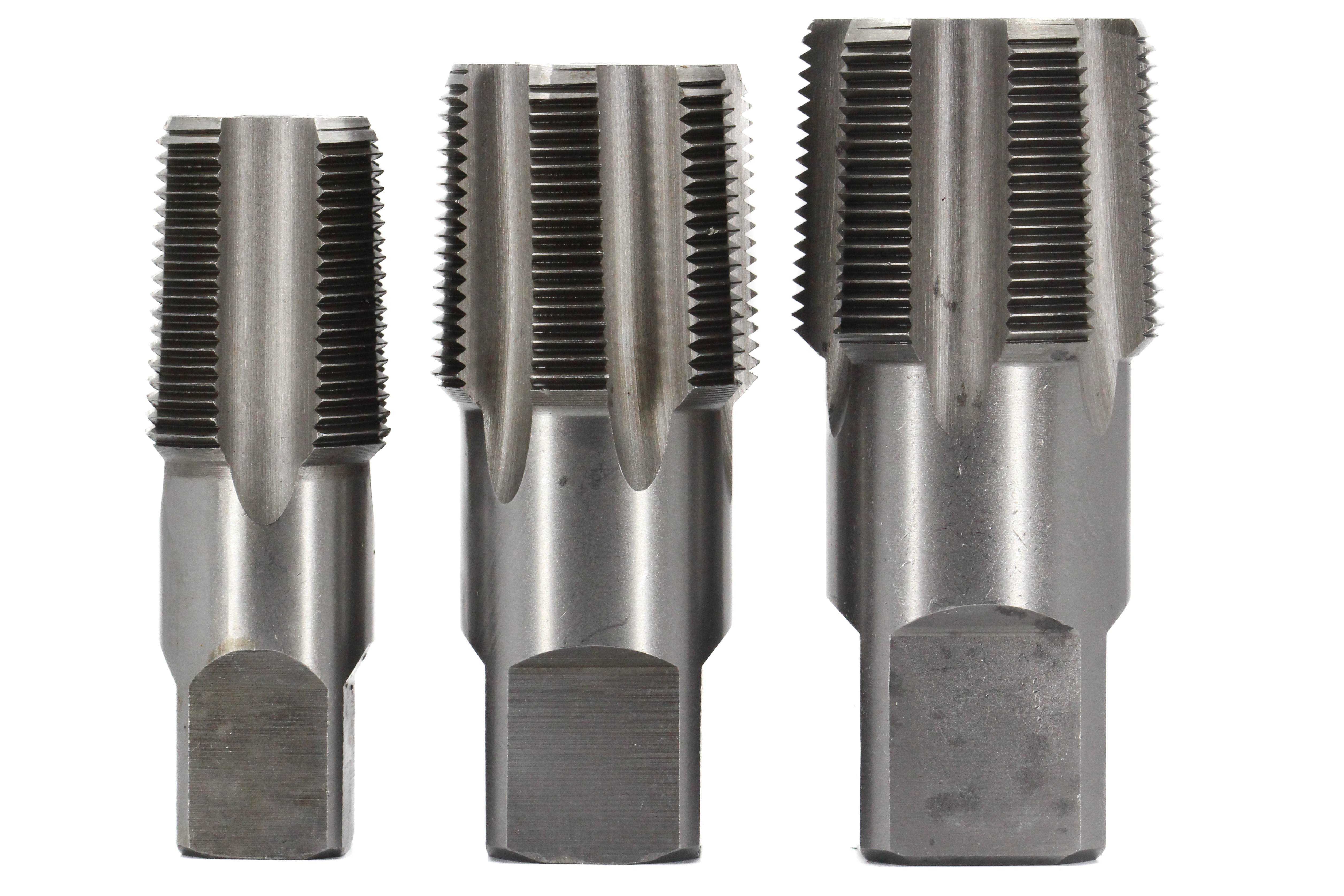3 Piece Carbon Steel NPT Pipe Tap Set (1&quot; 1-1/4&quot; and 1-1/2&quot;)