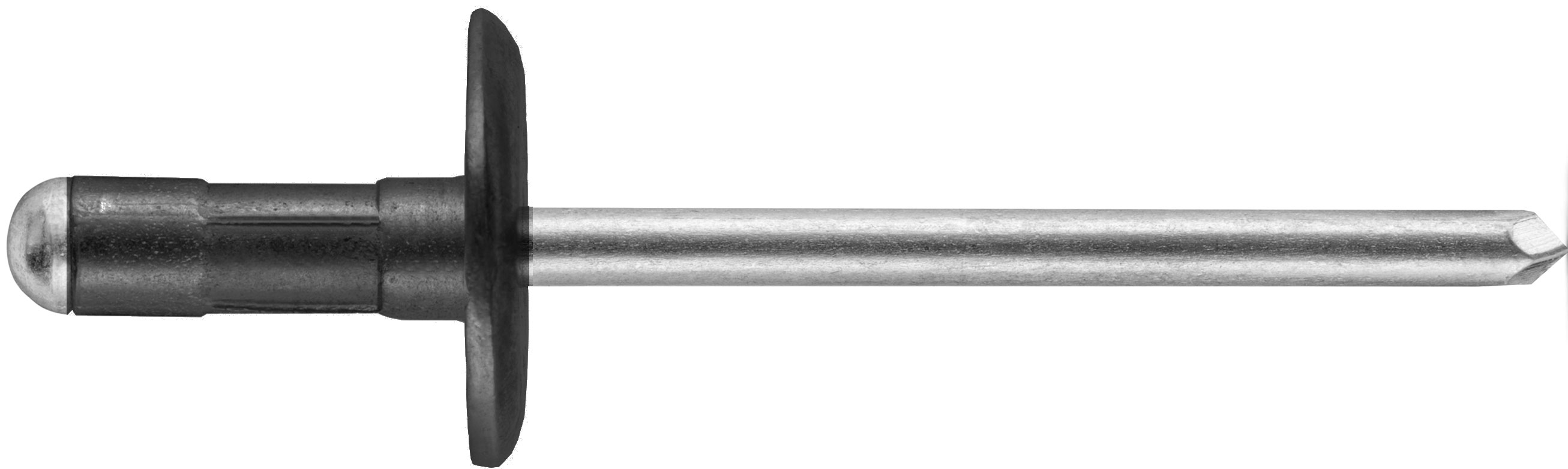 CF-/ABF62-64LFMG/BA 3/16 X (.062/.250 MULTIGRIP) ALUM/SS LRG FL BLIND BLACK ANODIZE, ROHS COMPLIANT