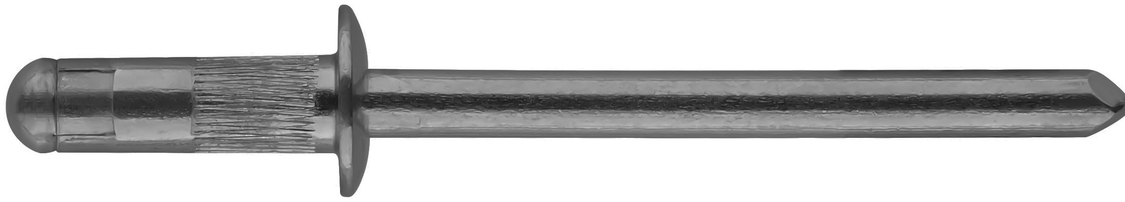 5/32 X .433 (.079/.197 MULTIGRIP) STEEL/STEEL SPLINED ZINC BLACK, ROHS COMPLIANT