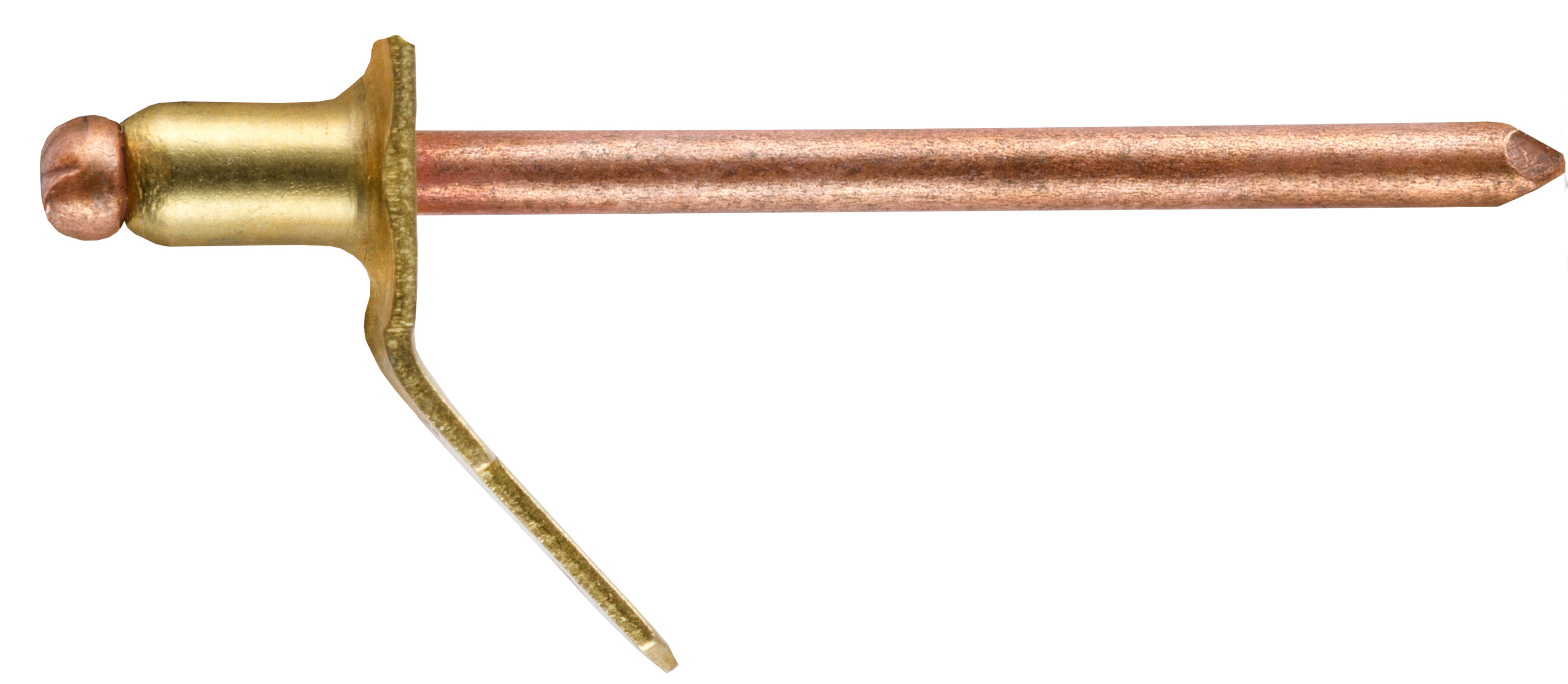 5/32&quot; X .300 (.020-.125  GRIP) COPPER/STL, COPPER PLATED MANDREL, TAB RIVET - 1TAB