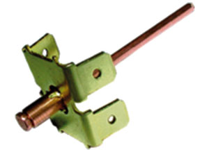 5/32&quot; X .300 (.062 GRIP) COPPER/STL, COPPER PLATED MANDREL, SPIKED TAB RIVET - 4TAB
