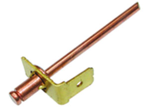 5/32&quot; X .300 (.062 GRIP) COPPER/STL, COPPER PLATED MANDREL, SPIKED TAB RIVET - 1TAB