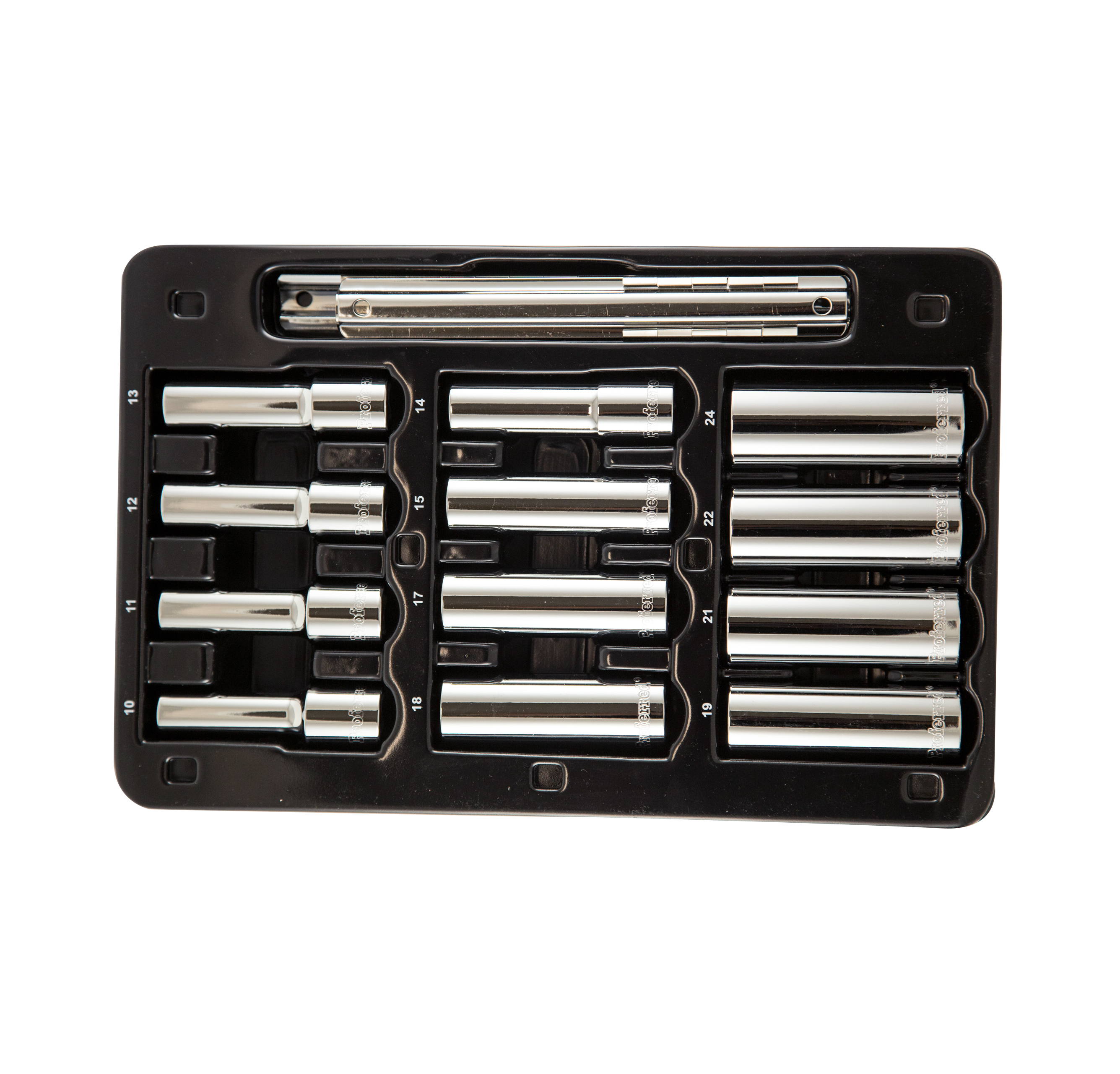 S09301 PROFERRED 1/2" DRIVE STANDARD METRIC SOCKET SET - 12 PIECE 12 POINT DEEP Metric