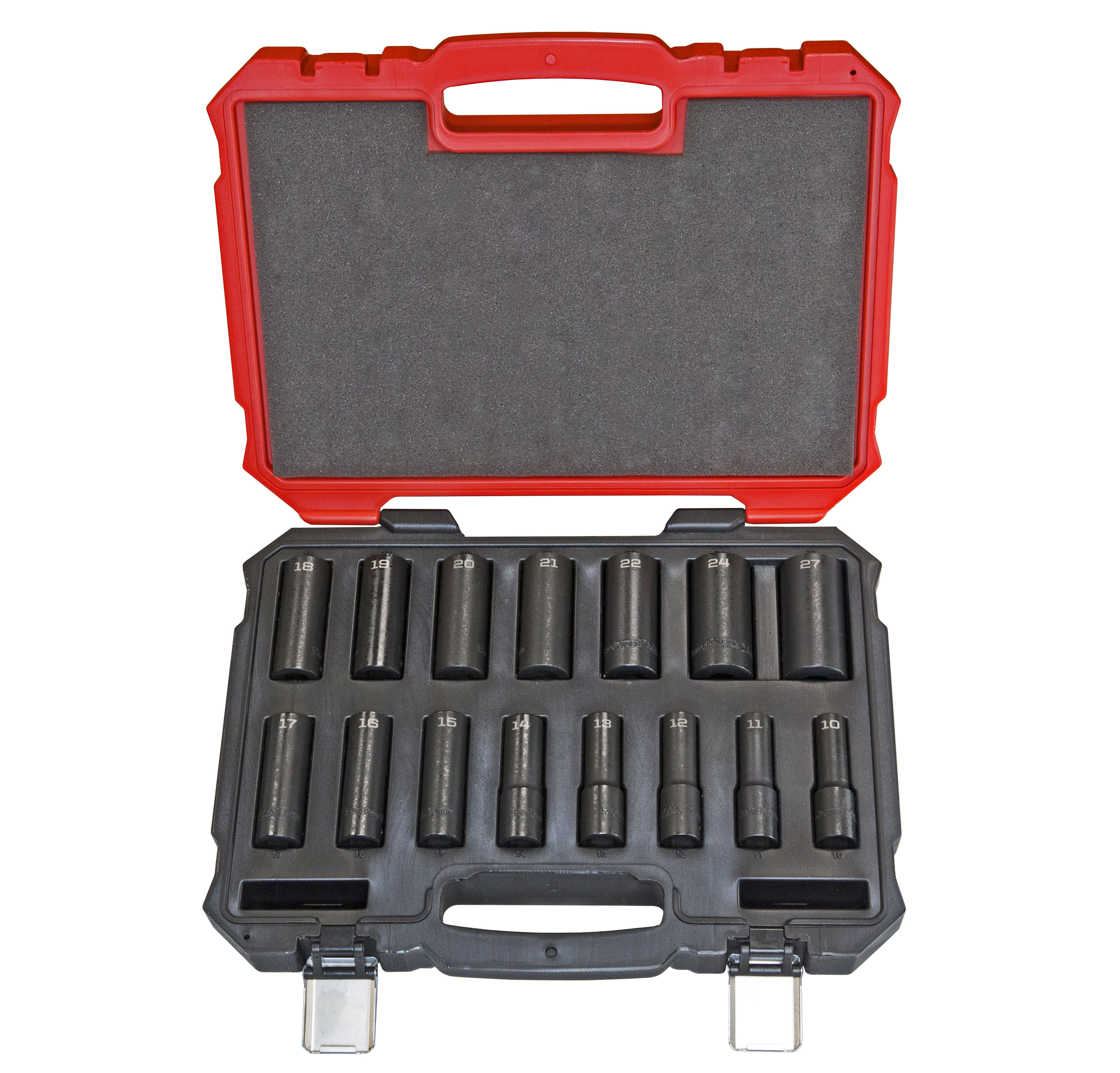 S12101 PROFERRED 1/2" DRIVE IMPACT METRIC SOCKET SET - 15 PIECE 6 POINT DEEP IMPACT Metric