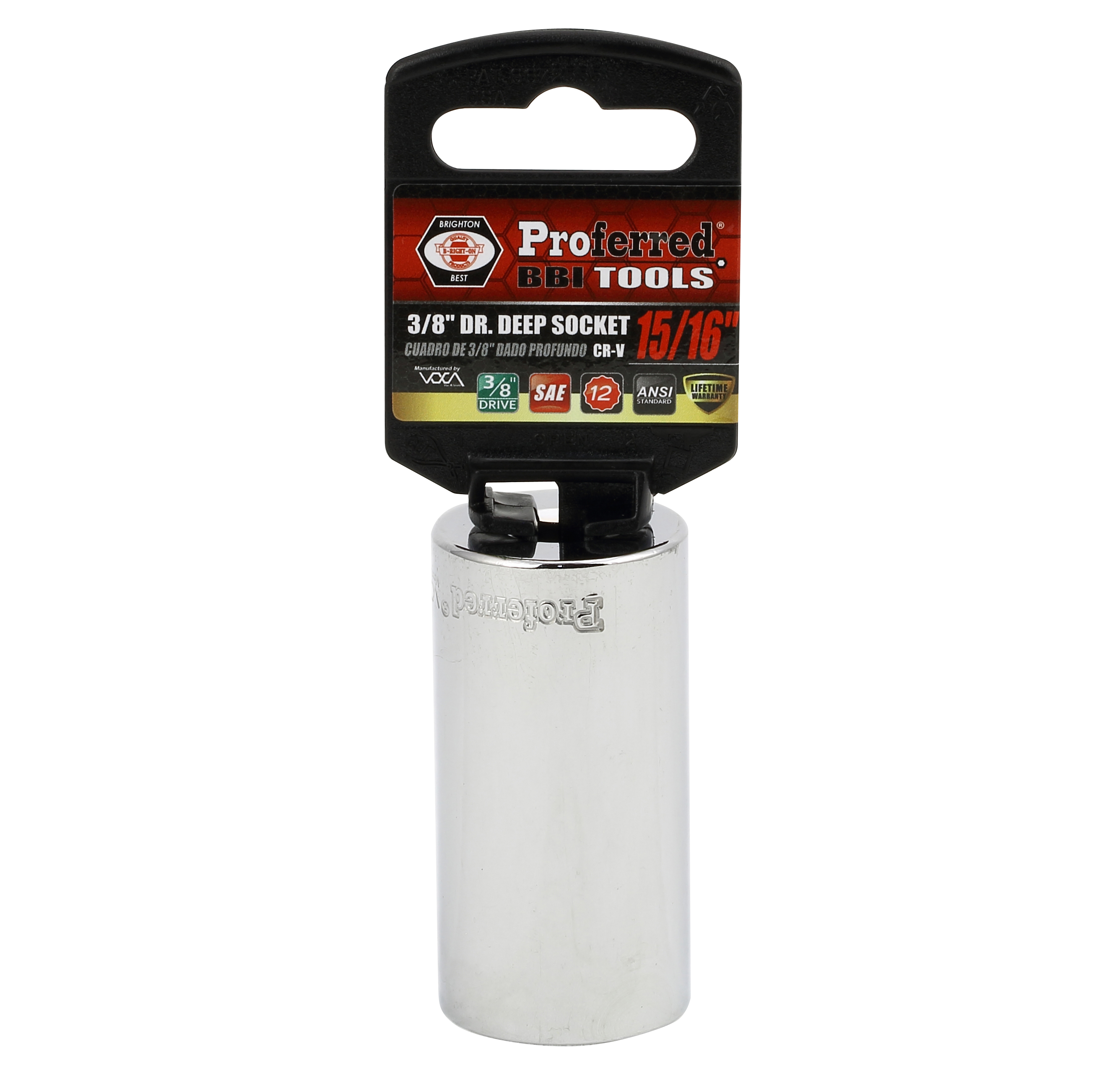 S19330 3/8" DRIVE SAE SOCKET - 15/16" DEEP 12 Point
