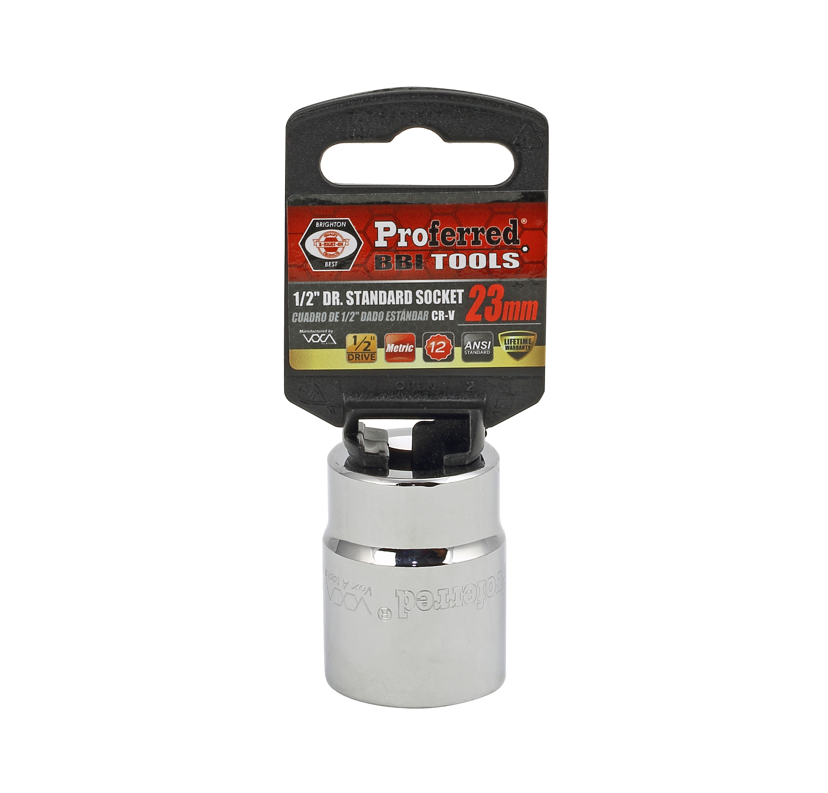 S24223 1/2" DRIVE METRIC SOCKET - 23 MM STANDARD 12 Point