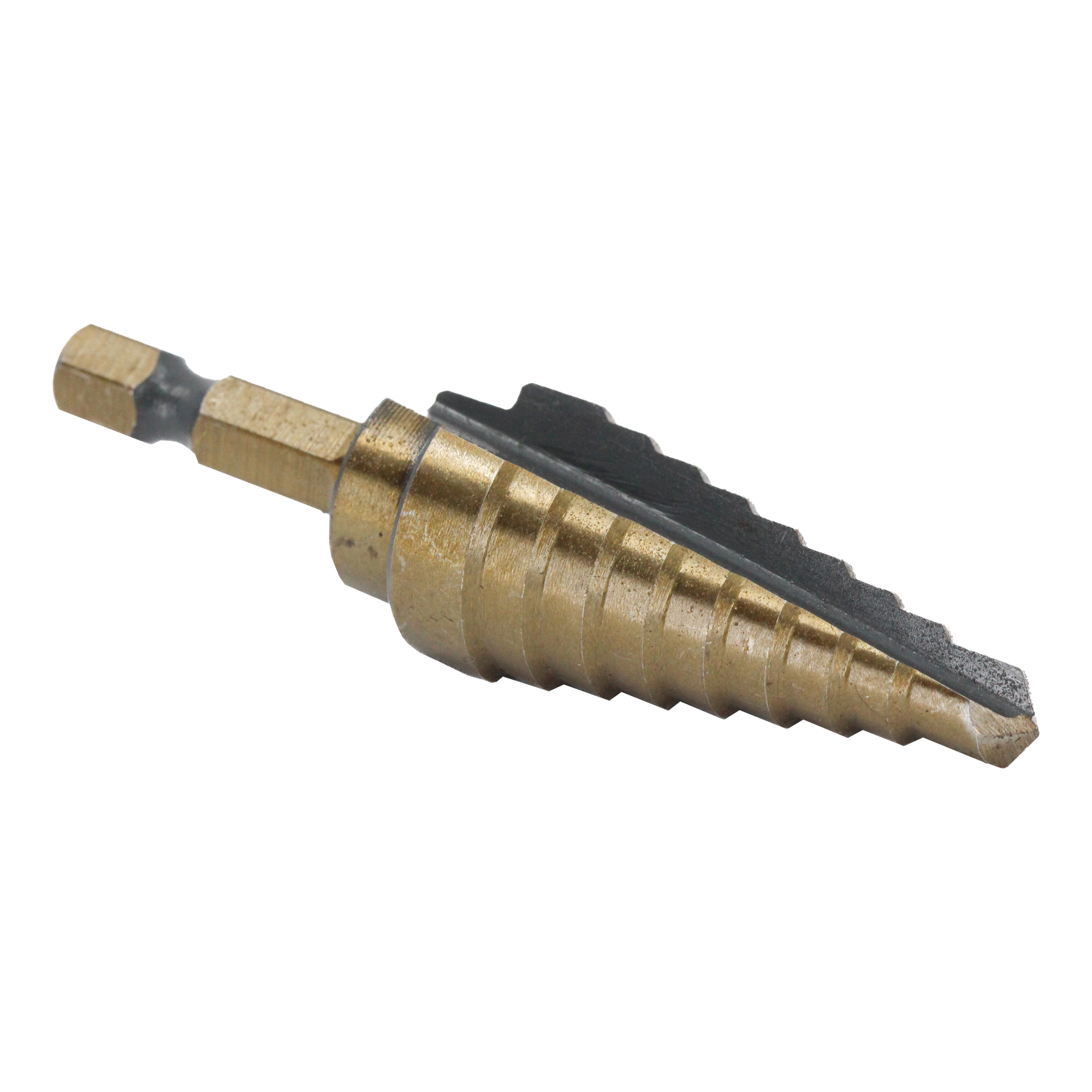 #3 HSS Black &amp; Gold Quick Change Hex Shank Step Drill Bit (1/4&quot; - 3/4&quot; by 1/16&quot;)