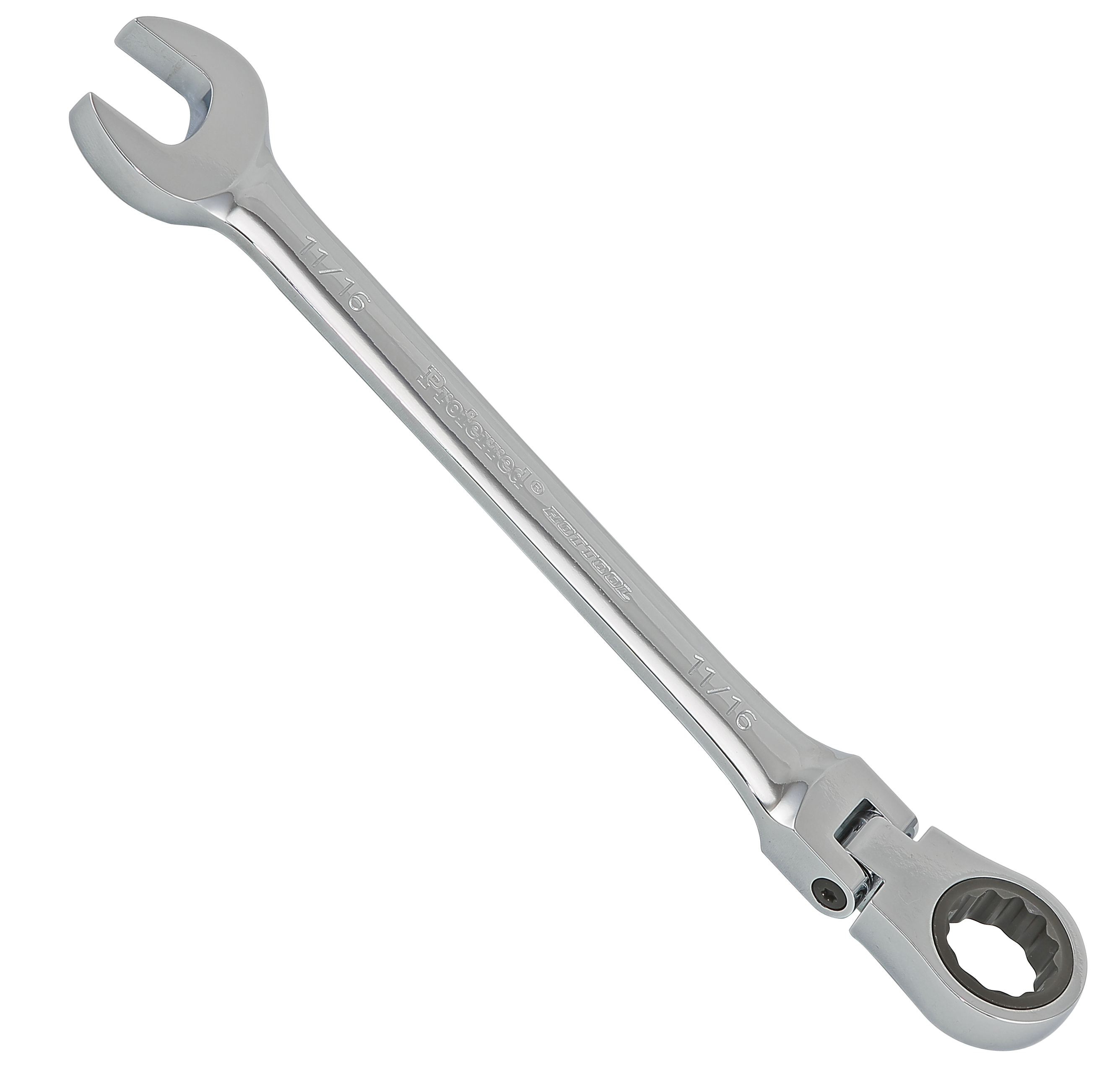 T44022 PROFERRED FLEX RATCHETING COMBINATION WRENCH, CHROME FINISH - 11/16"