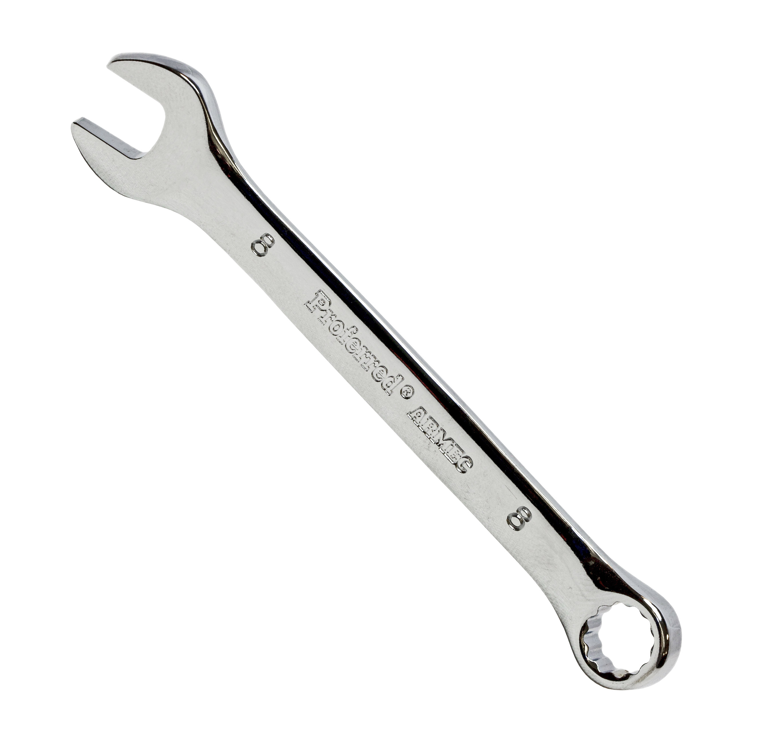 T46108 PROFERRED COMBINATION WRENCH, CHROME FINISH - 8MM (5/16") CHROME FINISH