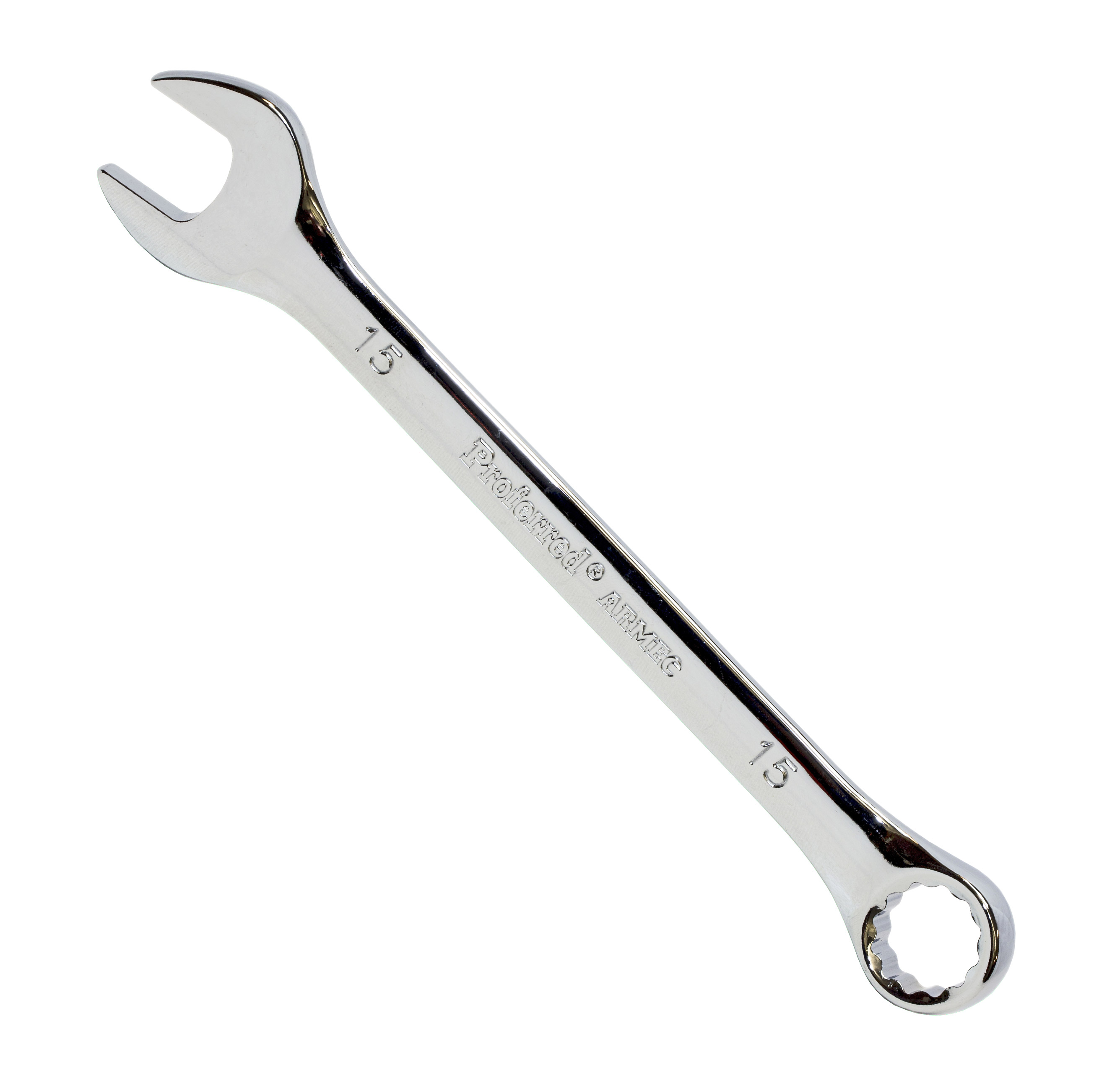 T46115 PROFERRED COMBINATION WRENCH, CHROME FINISH - 15MM CHROME FINISH