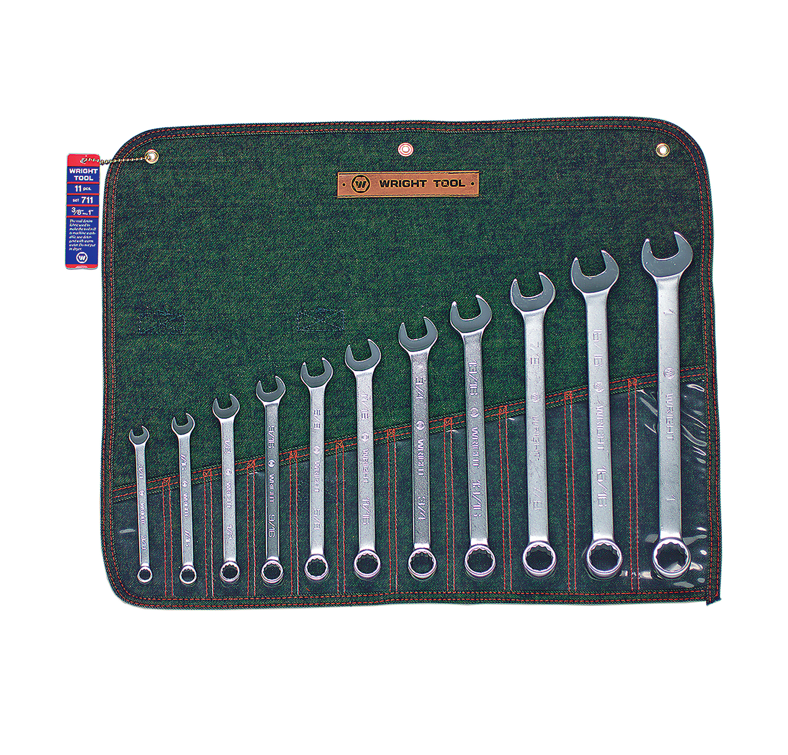 T47001 USA COMBINATION WRENCH SET - 11 Piece (3/8" - 1") 12 pt