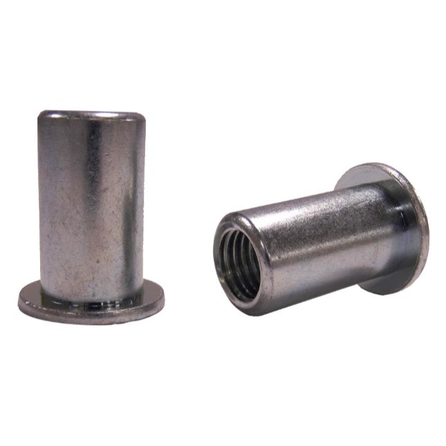 CF-LRGR2-12175-3.8 LRGR2-12175-3.8, Rivetnut Insert, M12x1.75 ISO-6H (1.27-3.80mm Grip) Round Body Large Thread, Flat