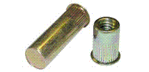 AEKS8-1024-130 10-24X(.020-.130 GRIP) KNURLED RIVET NUT STEEL AEKS8-1024-130 OPEN END