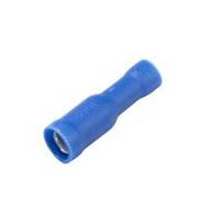 Vinyl Bullet Connector, Female, .156&quot;, Blue, 16-14 Ga (100 MIN)