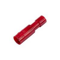 Nylon &amp; Brass Sleeve Bullet Connector, Female, .156&quot;, Red, 22-18 Ga (100 MIN)