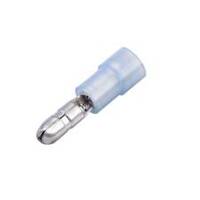 Nylon &amp; Brass Sleeve Bullet Connector, Male, .156&quot;, Blue, 16-14 Ga (100 MIN)