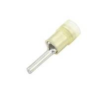 Nylon &amp; Brass Sleeve Pin Terminal, .110&quot;, Yellow, 12-10 Ga (100 MIN)