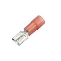 CF-691705 Nylon & Brass Sleeve Push-On Terminal, Female, Partially Insulated, .187", Red, 22-18 Ga (100 MIN)