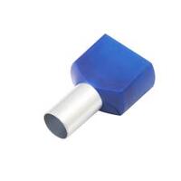 CF-7206141 Twin Insulated Wire Ferrule, Blue, 2x6 Ga (2x16mm sq), 0.551" (14mm) Pin Length (100 MIN)