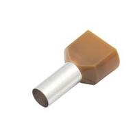 CF-7208141 Twin Insulated Wire Ferrule, Red, 2x8 Ga (2x10mm sq), 0.551" (14mm) Pin Length (100 MIN)