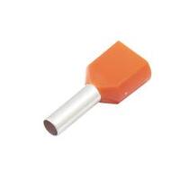 CF-7212122 Twin Insulated Wire Ferrule, Orange, 2x12 Ga (2x4mm sq), 0.47" (12mm) Pin Length (100 MIN)