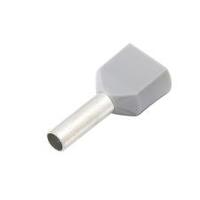 CF-7214132 Twin Insulated Wire Ferrule, Gray, 2x14 Ga (2x2.5mm sq), 0.512" (13mm) Pin Length (100 MIN)