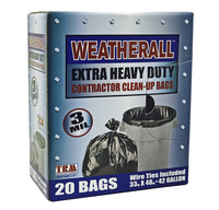 CONTRACTOR BAGS - 3 mil, 42 Gallon (20 count)