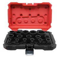 S12001 PROFERRED 1/2" DRIVE IMPACT METRIC SOCKET SET - 16 PIECE 6 POINT IMPACT Metric