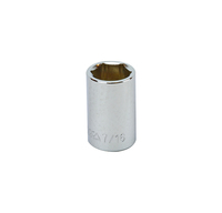 S15014 1/4" DRIVE SAE SOCKET - 7/16" STANDARD 6 Point