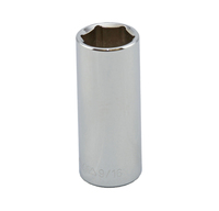 S15118 1/4" DRIVE SAE SOCKET - 9/16" DEEP 6 Point